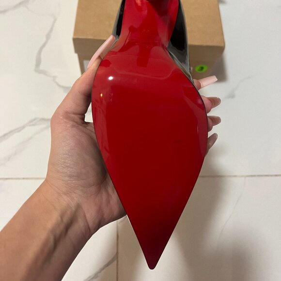 Christian Louboutin Women's Miss Z 100mm Black Patent Pumps - Picture 7 of 9